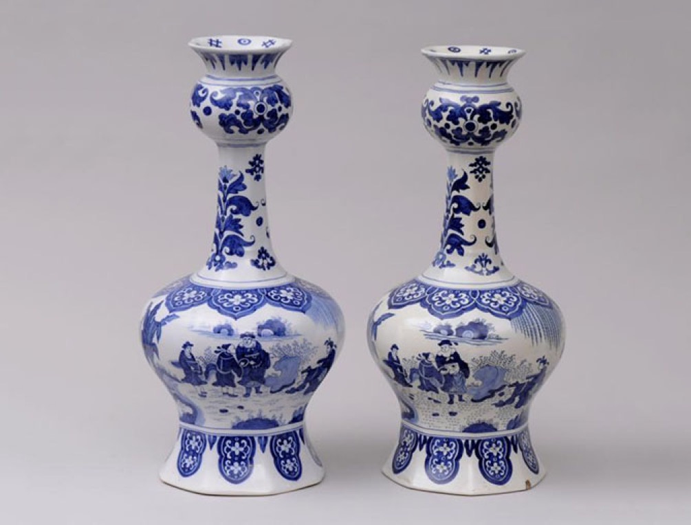 Delft Bottle Vases