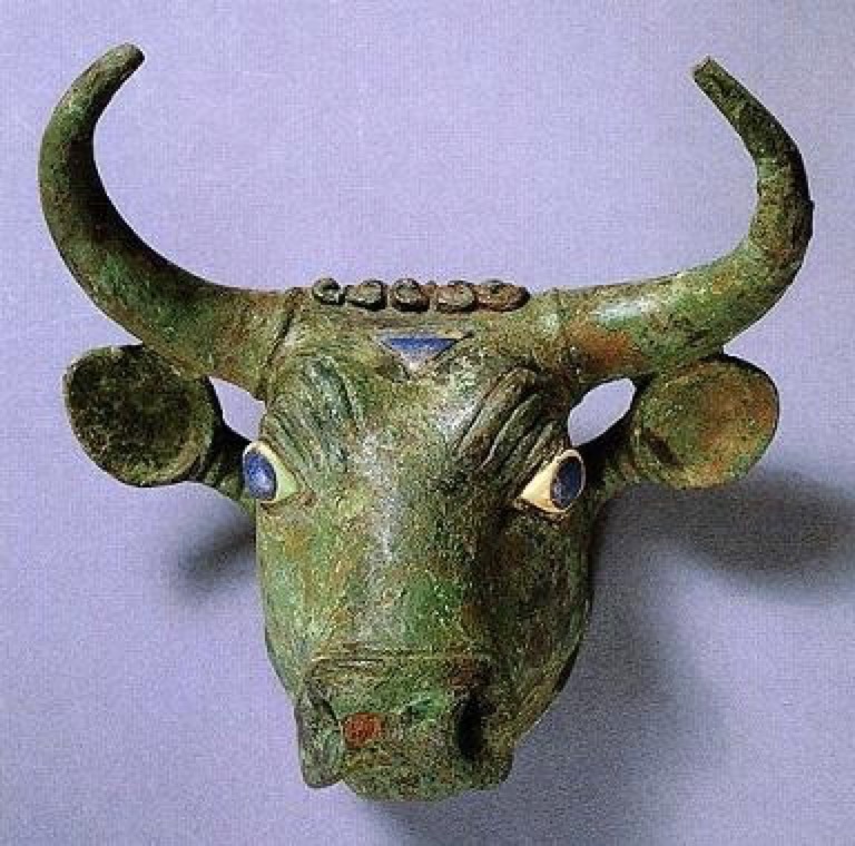 Bronze Bulls Head